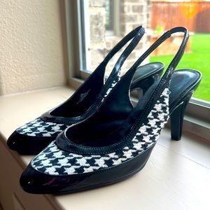 Impo heels, size 7.5, houndstooth